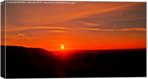  Sunset Over Purbeck Canvas Print by Mike Streeter