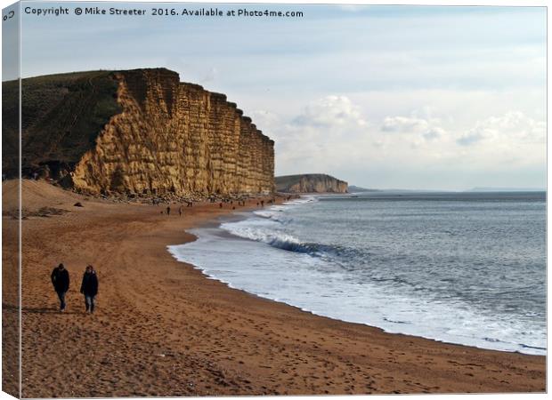 East Cliff, West Bay Canvas Print by Mike Streeter