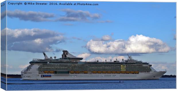 The Independence Of The Seas Canvas Print by Mike Streeter