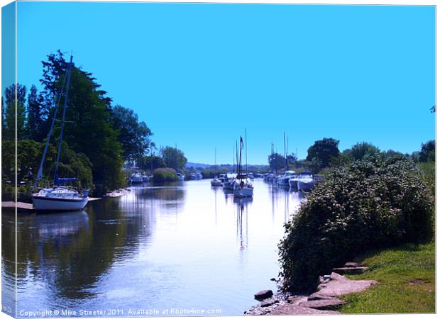 Peaceful river Canvas Print by Mike Streeter