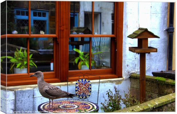 Waiting For Me Breakfast Canvas Print by Marie Castagnoli