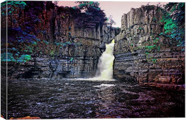 Enchanting High Force Waterfall Canvas Print by Marie Castagnoli