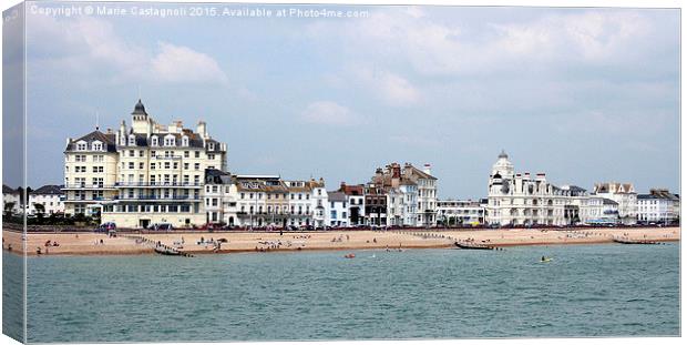 Eastbourne Sea Front Canvas Print by Marie Castagnoli