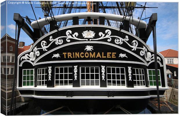  The Trincomalee Frigate Canvas Print by Marie Castagnoli