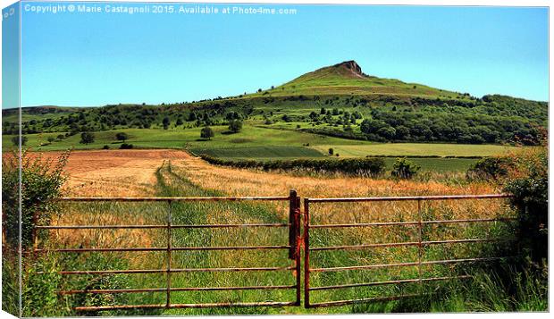  Roseberry Topping  Canvas Print by Marie Castagnoli