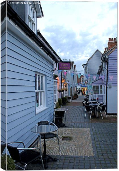 Quaint  Seaside Pastels  Canvas Print by Marie Castagnoli