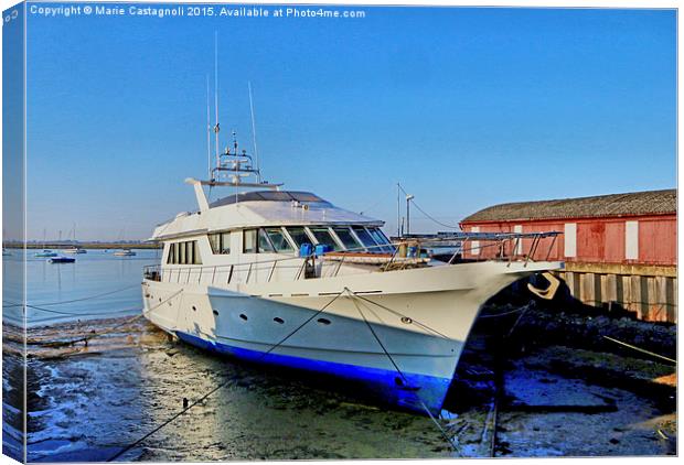  The Rich & famous Boat Canvas Print by Marie Castagnoli