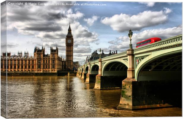 Old Farther Thames  Canvas Print by Marie Castagnoli