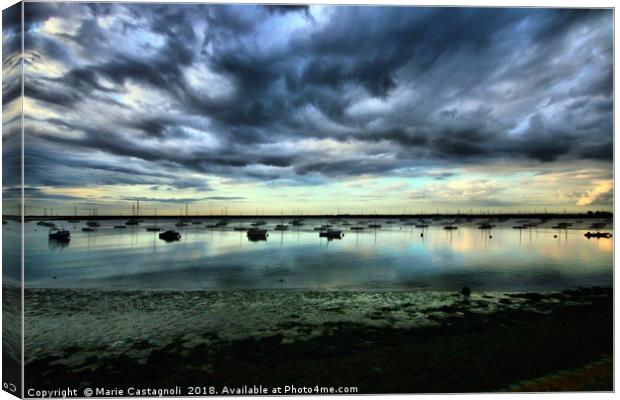 Day Into Night Sky Canvas Print by Marie Castagnoli