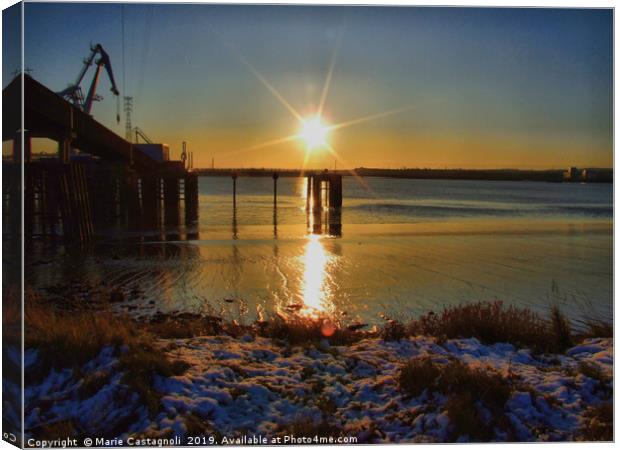 Winter Sun  Canvas Print by Marie Castagnoli