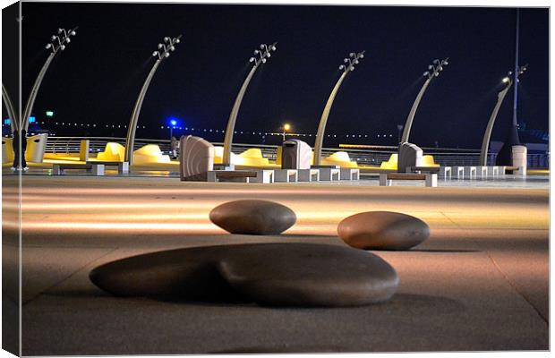 Blackpool pebbles Canvas Print by Debra Horne