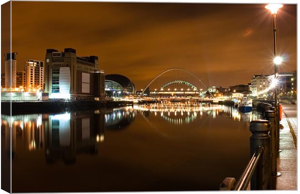 Newcastle Quayside, bridges and Baltic Canvas Print by Tom Hibberd