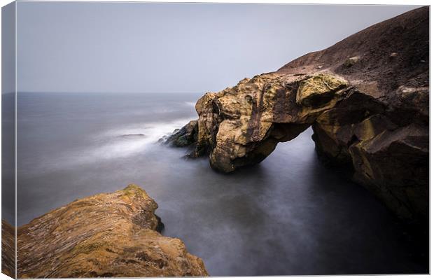 Saddle Rock, Cullercoats Bay, North Tyneside Canvas Print by Tom Hibberd