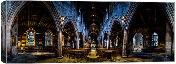 Newcastle Cathedral Panorama 1 Canvas Print by John Shahabeddin