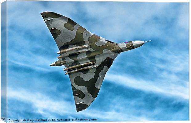 Vulcan Bomber Canvas Print by Mary Fletcher