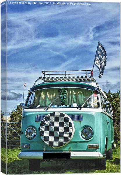 VW Camper Van Canvas Print by Mary Fletcher