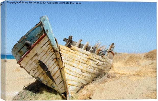Abandoned Boat Canvas Print by Mary Fletcher