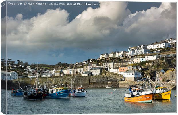 Mevagissey Harbour Canvas Print by Mary Fletcher