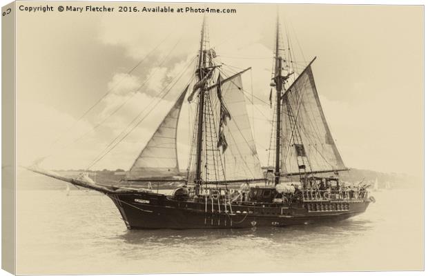 Atlya, Spanish Tall Ship Canvas Print by Mary Fletcher
