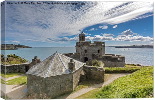 St Mawes Castle Canvas Print by Mary Fletcher