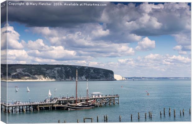 Swanage Canvas Print by Mary Fletcher