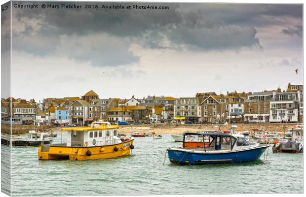 St Ives, Cornwall Canvas Print by Mary Fletcher