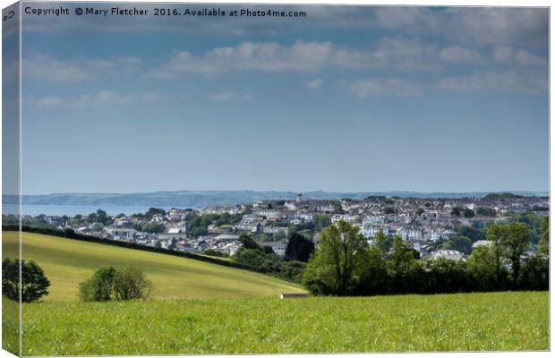 Falmouth Town, Cornwall Canvas Print by Mary Fletcher