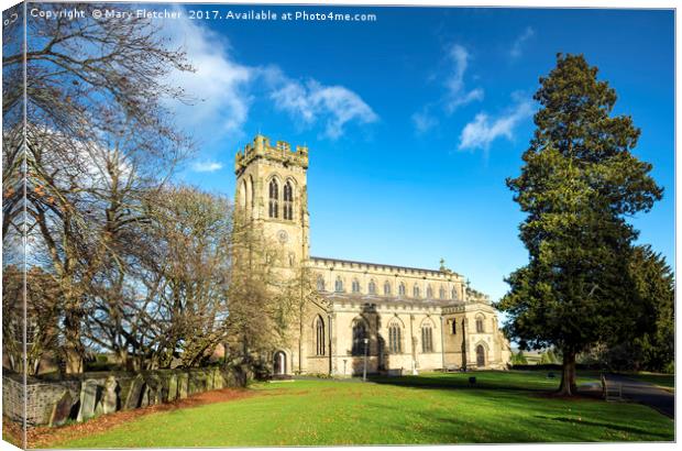 Brosely Parish Church Canvas Print by Mary Fletcher