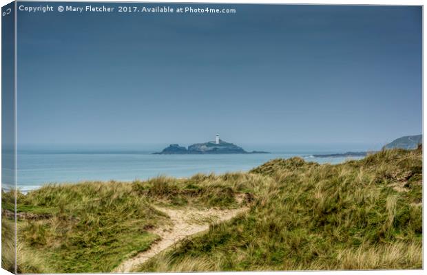 Godrevy Lighthouse Canvas Print by Mary Fletcher