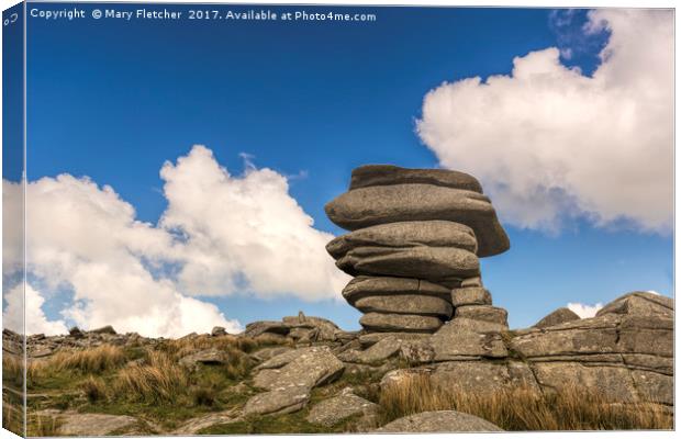 Cheesewring, Bodmin Moor Canvas Print by Mary Fletcher