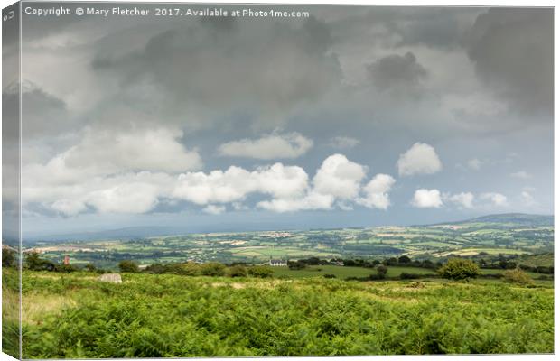 Clouds over Dartmoor Canvas Print by Mary Fletcher