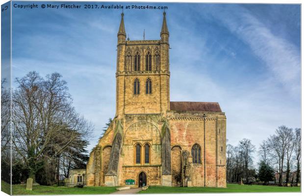 Pershore Abbey Canvas Print by Mary Fletcher