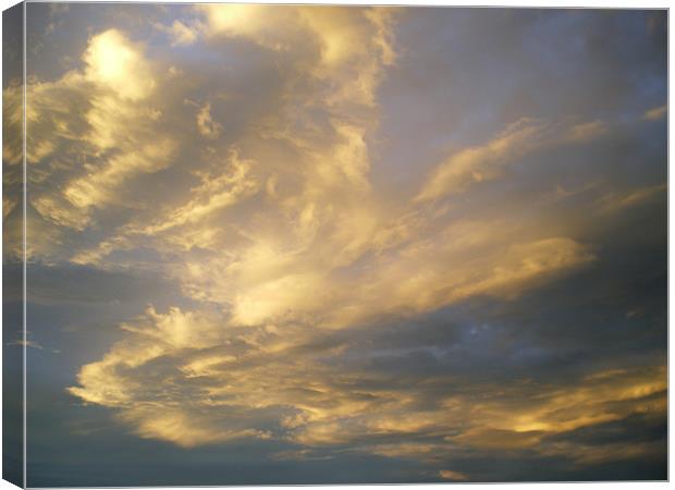 Transient wispy summer evening cloud Canvas Print by Rhoda Howie