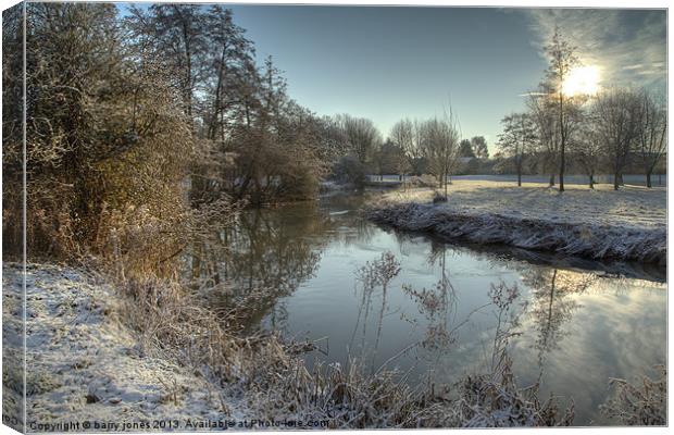 Winter at the river colne. Canvas Print by barry jones