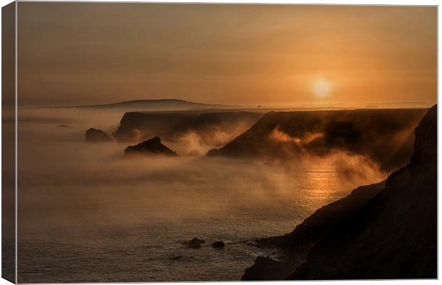 North cliffs sunset Canvas Print by Kelvin Rumsby