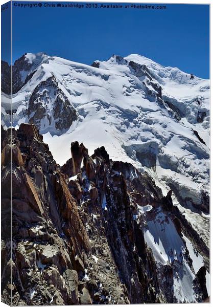 Mont Blanc Canvas Print by Chris Wooldridge