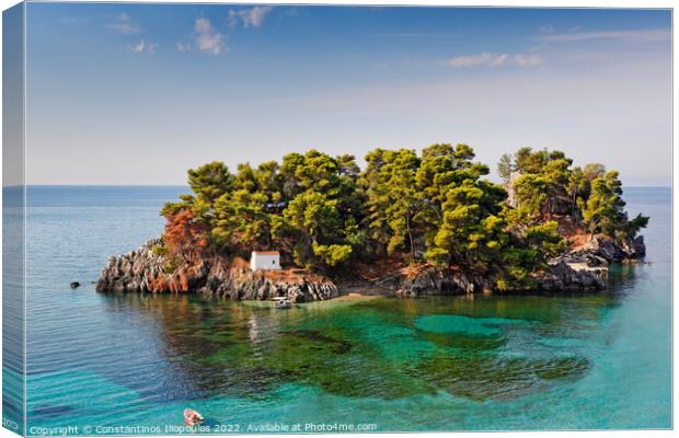 The islet of Panagia in Parga, Greece Canvas Print by Constantinos Iliopoulos