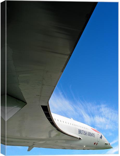 Concorde in Flight Canvas Print by Peter Cope