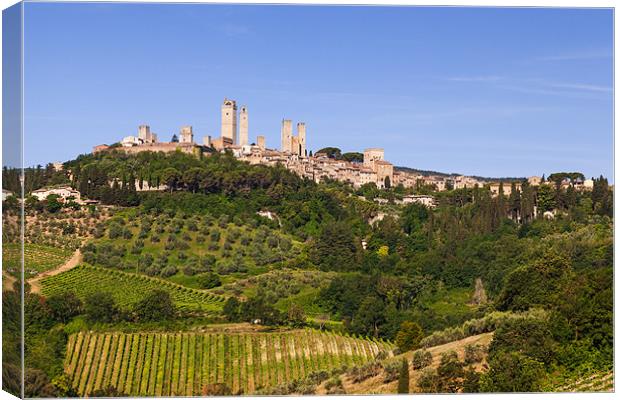 Early morning at San Gimignano Canvas Print by Ian Duffield