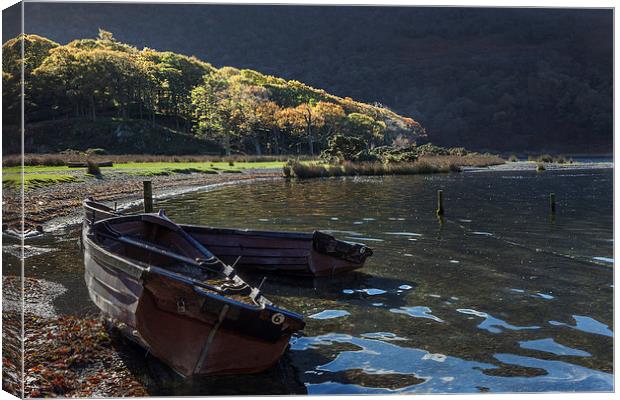 Boats at Crummock Water  Canvas Print by Ian Duffield