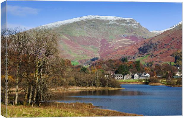  Tranquil Grasmere and the fells beyond Canvas Print by Ian Duffield