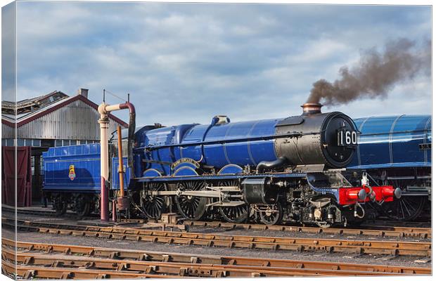  Blue King at Didcot in the evening sunlight Canvas Print by Ian Duffield