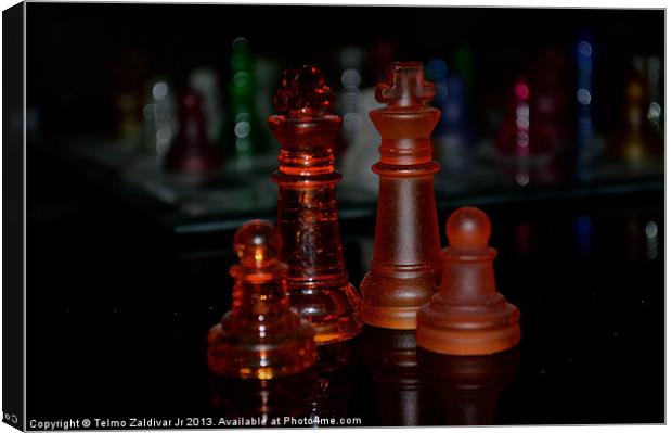 Colorful Chess Canvas Print by Telmo Zaldivar Jr