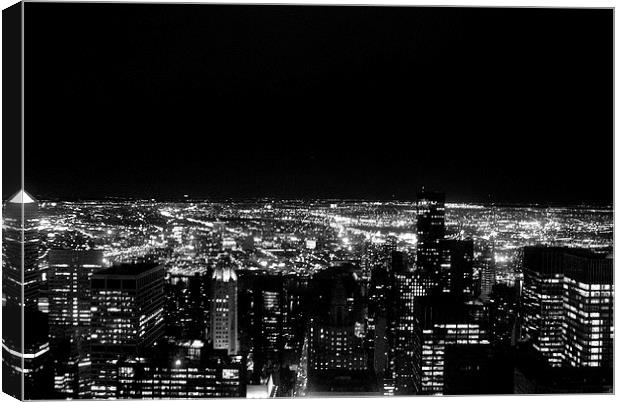 New York City by night Canvas Print by Ted Miller