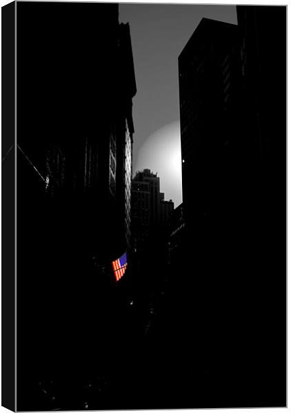 Wall Street Patriots Canvas Print by Ted Miller