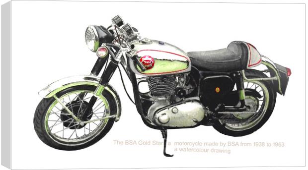 A BSA Gold Star graphic Canvas Print by John Lowerson