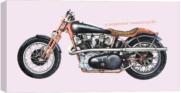 A Superior Motorcycle Canvas Print by John Lowerson