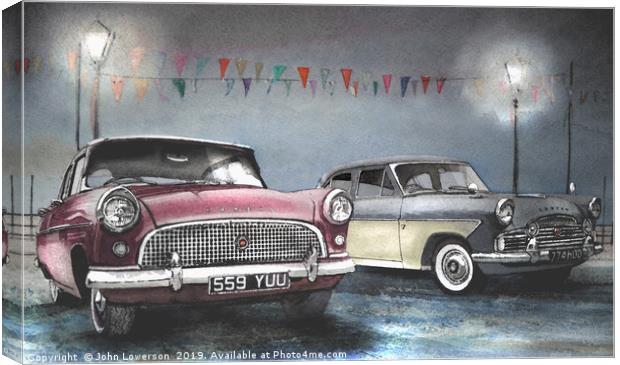 Classic Ford cars Canvas Print by John Lowerson