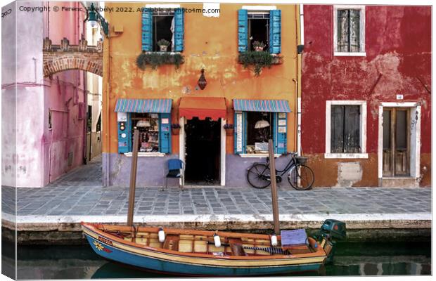 Burano style        Canvas Print by Ferenc Verebélyi