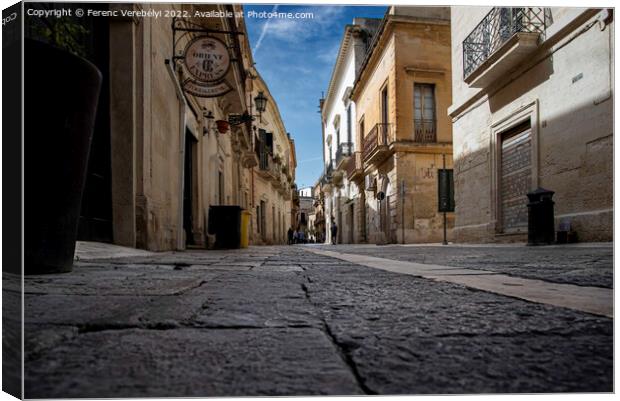 streets of Lecce      Canvas Print by Ferenc Verebélyi